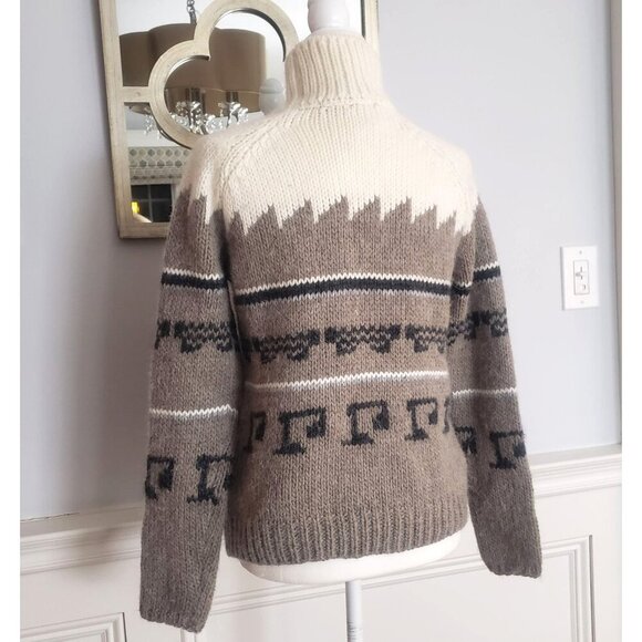 Zara Made in Italy Oversize Chunky Nordic Alpaca Llama Wool Turtleneck Sweater S - Picture 8 of 11